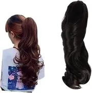 Healeved Synthetic Ponytail Wig Ponytail Claw Clip Easy to Wear Flat Style for Women