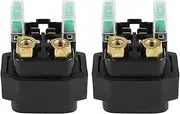 QASULER Motorcycle Starter Solenoid Relay, for, for Yamaha,， YFZ 450 Wolverine Big Bear Raptor Grizzly YFM 250 350 400 450 660 Rhino YXR 450 660 Motorcycle Engine Start Relay(2 pcs)