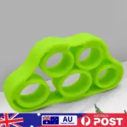 5 Finger Hand Grip Band Elastic Silicone for Gym Fitness Training (Green 6.6LB)