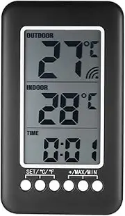JSEIAJB LCD Indoor/Outdoor Digital Thermometer Clock Temperature Meter Weather StationTemperature Tester Testing Tools