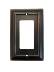 Brainerd Architectural Decorative Single GFCI Decora Plate Matte Bronze