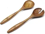 Salad Serving Utensils Acacia Wood 13 Inchs in Length by FAAY
