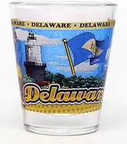 Delaware State Wraparound Shot Glass Glassware