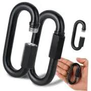 Heavy Duty Chain Link, Anti-Rust Quick Link 4.2 Inch-2 Pcs Black-Carbon steel