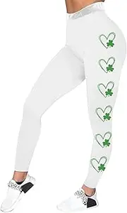 [Generic] Yoga Pants for Women Running Pants Stretchy Tights High Waist Compression Trousers Tummy Control Irish Saint Tights