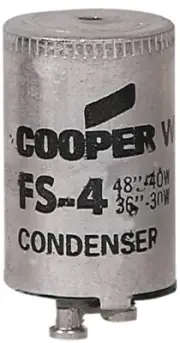 NEW COOPER BP45FS4 PACK OF (2) FS4 30-40 WATT FLOURSCENT LIGHT STARTERS 4880613