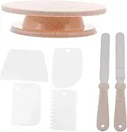 Cake Decorating Table Set Cake Turning Stand Kit Rotating Design for Smooth Decorating Easy to Clean Stable Base Baking Supplies for Bakeries and Home Chefs