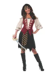 Rubies Elegant Pirate Female Dress Up Costume w/Scarf Halloween Scary Size STD