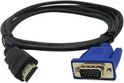 BLUE ELF HDMI to VGA Adapter Cable 6ft/1.8m Gold-Plated 1080P HDMI Male to VGA Male Active Video Converter Cord for Notebook PC DVD Player Laptop TV Projector Monitor Etc