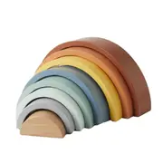 Zookabee Wood Rainbow Stacker Blocks Interactive Children's Educational Toy 12m+