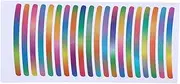 X AUTOHAUX 20Pcs Wheel Rim Stickers Arc-Shape Car Wheel Rim Tapes Decoration Stickers for 14"-22" Rim Assorted Color PET