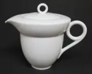 RICHARD GINORI MEDITERRANEO PORCELAIN TEA POT TEAPOT SOLID WHITE 4 cup