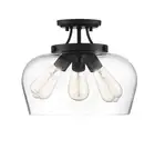 Savoy House 6-4035-3 Black Octave 3-Light 13"W Semi-Flush Ceiling Fixture