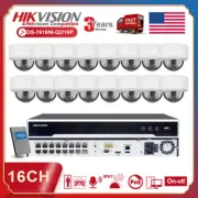 Hikvision 16CH 6MP Security Dome Security IP Camera System MIC 16PoE 4K NVR Lot