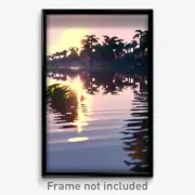 Pixel Art Poster - Reflecting Oasis (8 Bit Psychedelic Trippy Video Game Print)