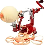 Apple Peeler Corer, Long Lasting Chrome Cast Magnesium Alloy Apple Peeler Slicer Corer with Stainless Steel Blades and Powerful Suction Base for Apples and Potatoes