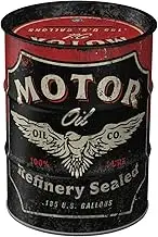 Nostalgic-Art Retro Money Box 600ml Motor Oil - Gift Idea for Motor Fans Metal Piggy Bank Vintage Tin Money Box