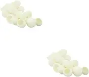 BELLIFFY 2sets Exfoliating Scrub Balls from Silkworms Natural Silk Balls for Face Cleansing and Makeup Removal 200pcs*2