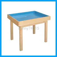 在飛比找蝦皮購物優惠-實木沙盤桌 玩具桌 沙盤沙桌 粘土玩沙托盤積木桌 兒童手工游