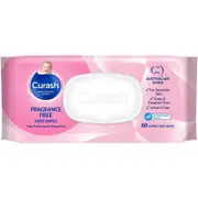 Curash Fragrance Free Baby Wipes - Ideal for Newborns - pH Balanced - For Sensitive Skin - Soap, Alcohol, Paraben & Irritant Free - Wet Wipes - Travel Wipes - Baby Essentials - 80 Wipes