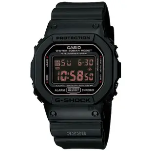 【CASIO 卡西歐】G-SHOCK 經典軍事風情侶手錶 對錶(GX-56BB-1+DW-5600MS-1)