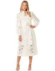 [Forever New] Victoria Broderie Midi Dress in White