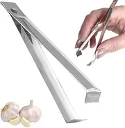 Fish Bone Tweezers Set, Garlic Tweezer Peeler Skin Remover Tool,Stainless Steel Tweezer Peeling Clip, Garlic Peeler Garlic Tweezer Remover Tool Tongs for Cooking Practical Gadgets Vegetables Tools