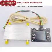 Dual Channel RF Attenuator 10kHz-8G 60dB + Offline Main Controller + TTL Cable