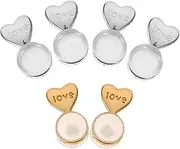 COHEALI 6pcs Silicone Earring Backs for Studs Heart Shaped Design for Sensitive Ears Durable Comfortable Pierced Ear Back Stoppers for Earring Making Repair