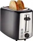 2 Slice Toaster - 6 Browning Settings, Easy Clean Crumb Tray, 900W, Black & Silv