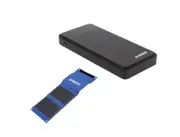 Kings 20,000 mAH Lithium Portable Power Bank + 10W Solar Panel