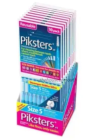 Piksters Size 5 Blue Interdental Brushes 100pk (10 x 10pks) Individual Packets