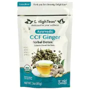 DelighTeas, Ayurvedic CCF Ginger, Herbal Detox Tea, Loose Blend, Caffeine Free, 3 oz (85 g)