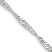 22 Inch Sterling Silver 3mm Singapore Chain