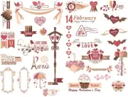 Happy Valentine'S Day Precut Anti-Uv Waterproof Decoration Album Planner Sticker