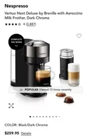De’Longhi Nespresso Insistía Machine And Aeroccino 3 New