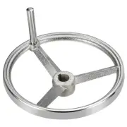 PATIKIL 200mm/8 Inch Diameter Rotary Handwheel Cast Iron Chrome Plated with H...