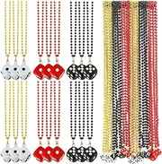 Ecally 24 Pieces Party Decorations Theme Necklaces Bulk Decor Carnivals Beaded Necklaces Gifts for Classroom Baby Shower Birthday Party Supplies