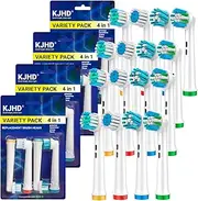 Replacement Heads for Oral B Braun Variety Pack of 16 PCS Floss Cross Sensitive Soft Precise Electric Toothbrush Heads Tooth Brush Head Refill Compatible with Oral-B [KJHD]