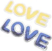 TOKIDNY 2Pcs Embroidered Letter Patches for Clothing DIY Decorative Sew Patches for Jeans Bags and More Lightweight Compact Design for Unique Personalization