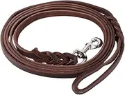 Dog Necklace, Elegant Leash for Braided Leather Dog, Comfortable Handle for Long Distance Walking for Medium and Large Dogs