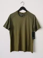 NWT LULULEMON CAPB/GLSC Gold Blue Metal Vent Tech SS 2.0 Top Shirt Men's XL