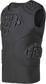 [Topeter] Youth Padded Shirt with Chest, Rib, Shoulder, Back Protector, Heart Guard Sternum Protection Tank Top