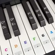 30 pcs Piano Keyboard Stickers,Removable Large Bold Letter Piano Stickers Per...