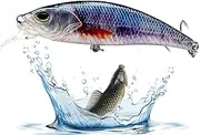 Electric Fishing Lure | USB Rechargeable Robotic Swimming Lure,Electric Bait Vibration with LED Light Outdoor Sports Accessory for River Streams Coastal Waters