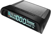Multifunctional Car Headup Display Solar GPS Digital Ometer with Display Over Alarm Fatigue Driving Reminder for Car Truck Rv S Black Black