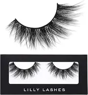 Lilly Lashes Premium Synthetic Lashes Houston, Fake Eyelashes Natural Look, Bold Full Bodied Natural Look, False Lashes, Vegan Strip Lash, Reusable Up to 10 Wears, 15mm