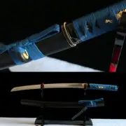 Japanese Wakizashi 1095 High Carbon Steel Samurai Real Sword Full Tang Black Sya