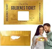 FmtwPhn Scratch Off Ticket, Make Your Own Golden Ticket, Raffle Coupons with Envelope and Stickers, Certificates Note, Bridal Shower Activity for Birthday