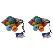20pc Summit Global School Bounce Rubber Hand Balls w/ Mesh Bag 60mm Assorted